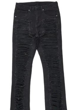 Astor Black Super Stacked Flare Jean -The Fresh Brand Shop AstorBlackSuperStackedFlareJean2