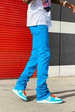 Benett Turquoise Super Stacked Flare Jean -The Fresh Brand Shop BENETT 007 scaled