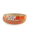 Blaze Rockstar Silver/Orange Logo Belt
