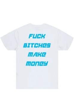 Book White/Blue Graphic T-Shirt