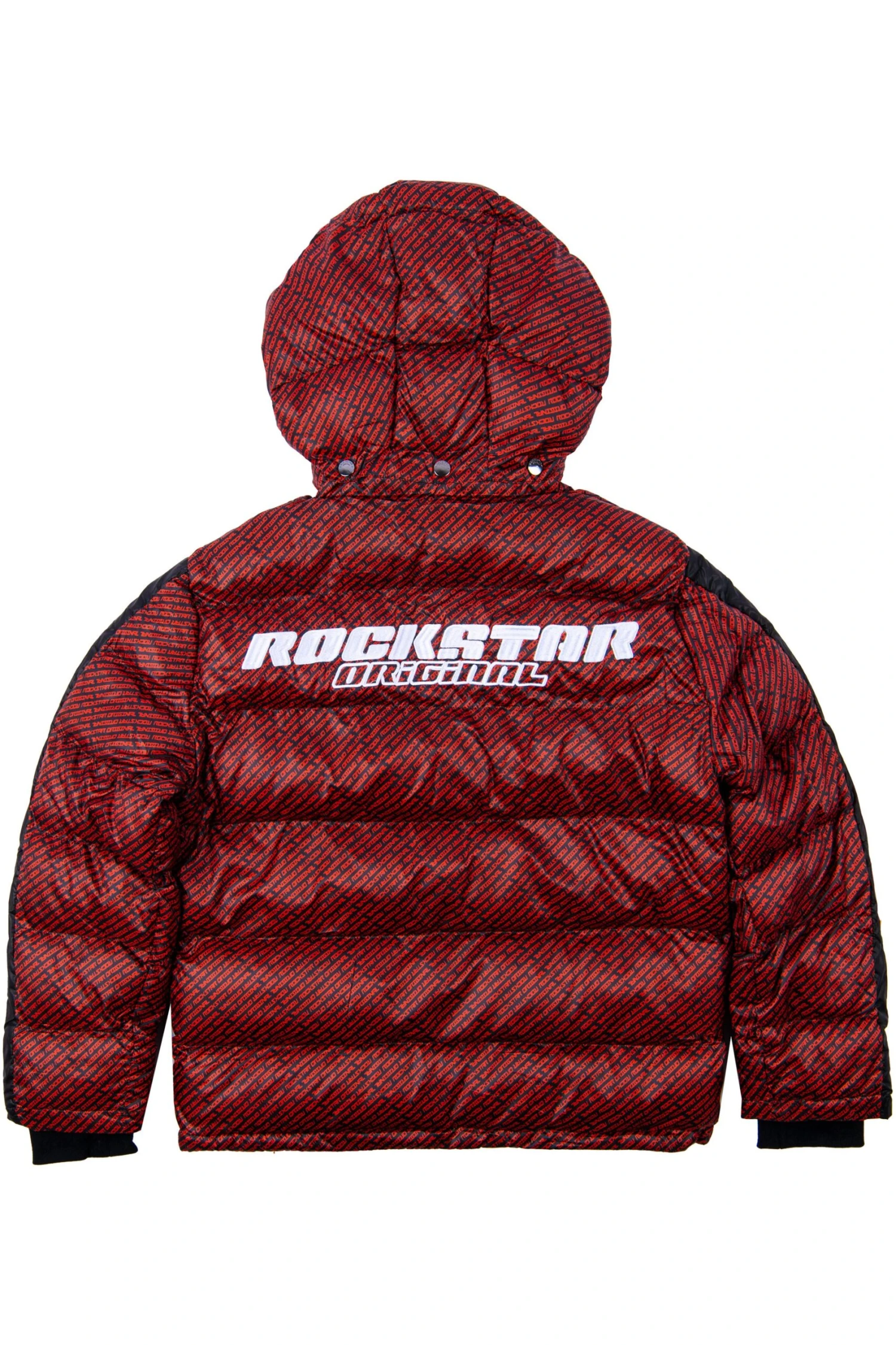 BRYSON PUFFER JACKET- RED/BLK 6 BRYSON PUFFER JACKET- RED/BLK - Image 6