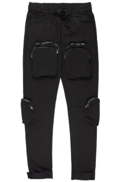Cain Black Cargo Pants
