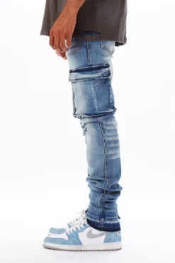 DUDLEY CARGO JEAN-BLUE -The Fresh Brand Shop DUDLEY CARGO JEAN BLUE2 scaled