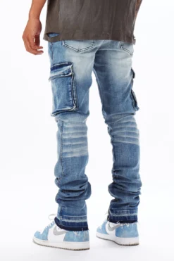 DUDLEY CARGO JEAN-BLUE -The Fresh Brand Shop DUDLEY CARGO JEAN BLUE3 scaled