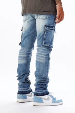 DUDLEY CARGO JEAN-BLUE -The Fresh Brand Shop DUDLEY CARGO JEAN BLUE4 scaled