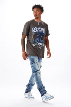 DUDLEY CARGO JEAN-BLUE -The Fresh Brand Shop DUDLEY CARGO JEAN BLUE6 scaled