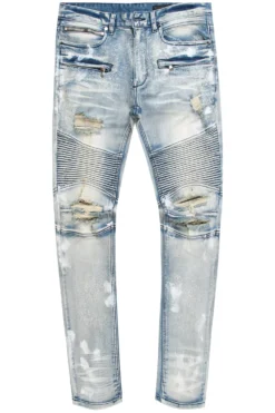 Davini Blue Signature Biker Jean