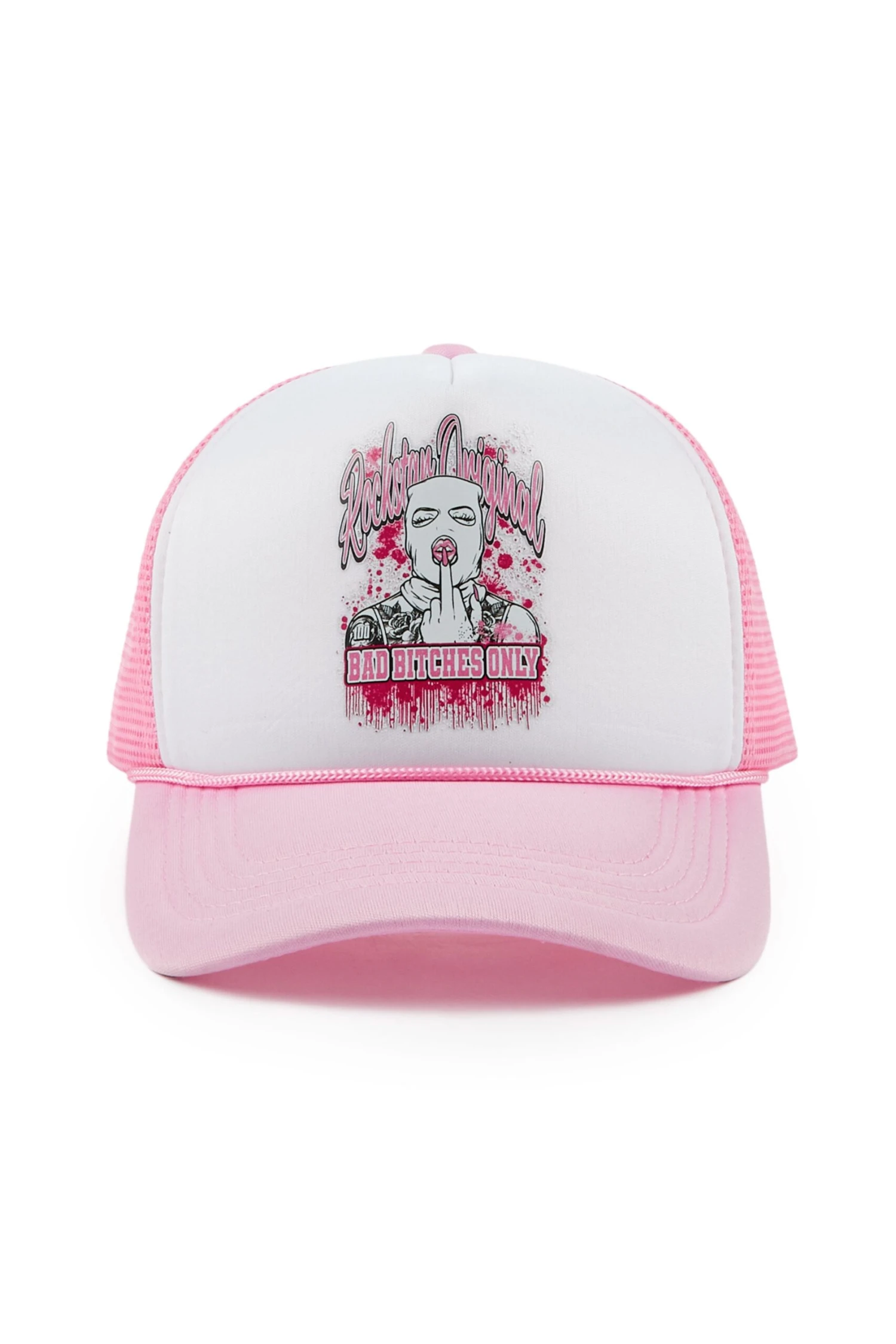 Deesepsha White/Pink Trucker Hat 1 Deesepsha White/Pink Trucker Hat