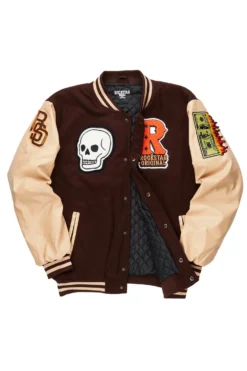 Eisen Beige/Brown Varsity Jacket -The Fresh Brand Shop EisenBeige BrownVarsityJacket3 scaled