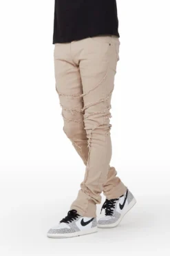 Sagan Tan Stacked Flare Jean