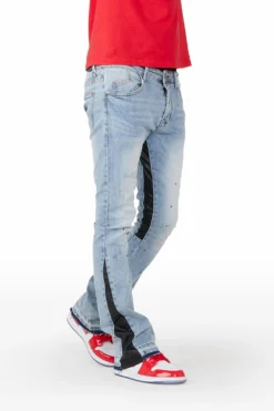 Jakob Blue Stacked Flare Jean