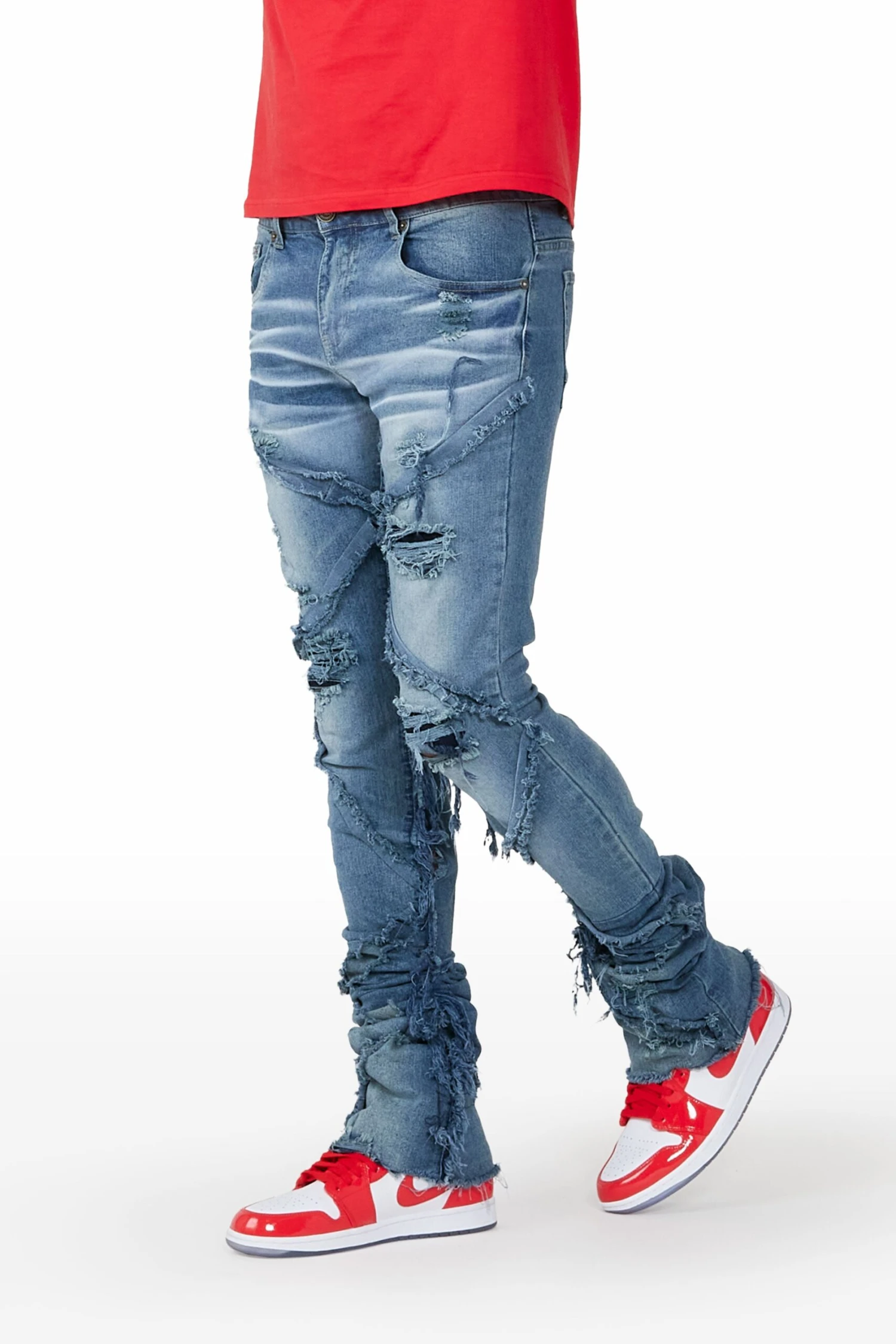 Eben Vintage Blue Super Stacked Flare Jean 1 Eben Vintage Blue Super Stacked Flare Jean