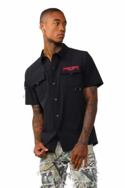 Taranis Black Button Up Shirt