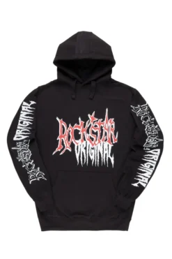 Hawkey Black Graphic Hoodie