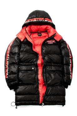HAYES MID-LENGTH PUFFER JACKET - BLACK