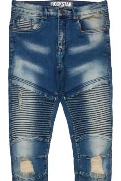 Isah Blue Biker Slim Fit Jean -The Fresh Brand Shop Isah Light Blue Slim Fit Jean2 scaled
