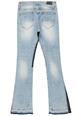 Jakob Blue Stacked Flare Jean -The Fresh Brand Shop Jakob Blue Stacked Flare Jean3 scaled