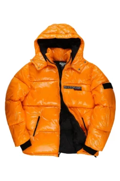 Jason Puffer Orange Jacket