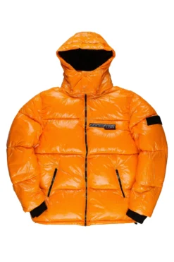 Jason Puffer Orange Jacket -The Fresh Brand Shop Jason Puffer Orange Jacket2 scaled