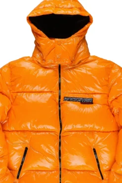 Jason Puffer Orange Jacket -The Fresh Brand Shop Jason Puffer Orange Jacket3 scaled