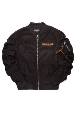 Kavita Black Bomber Jacket