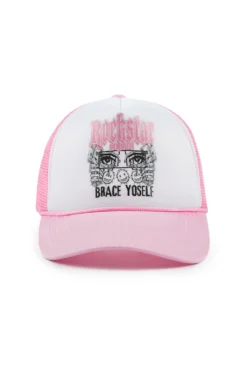 Kayosska White/Pink Trucker Hat
