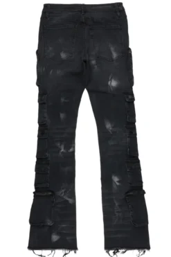 Konrad Grey Wash Cargo Stacked Flare Jean -The Fresh Brand Shop KonradGreyWashCargoStackedFlareJean3