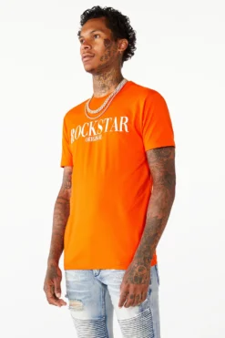 OCTAVIO PRINTED T-SHIRT- ORANGE -The Fresh Brand Shop LOOK 31 1353 scaled