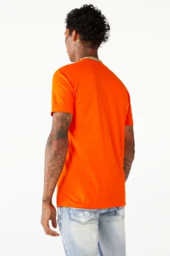 OCTAVIO PRINTED T-SHIRT- ORANGE -The Fresh Brand Shop LOOK 31 1354 scaled