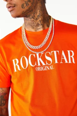 OCTAVIO PRINTED T-SHIRT- ORANGE -The Fresh Brand Shop LOOK 31 1358 scaled