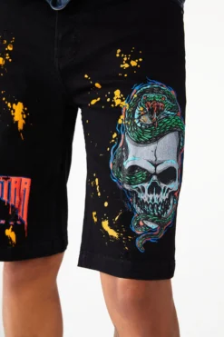 LANDO PRINTED SHORT- BLACK -The Fresh Brand Shop LOOK 56 LANDOBLACK 2536 scaled