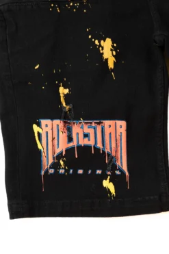 LANDO PRINTED SHORT- BLACK -The Fresh Brand Shop Lando Denim Shorts Black 2 scaled