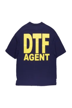 Lastuvus Navy Oversized Graphic T-Shirt