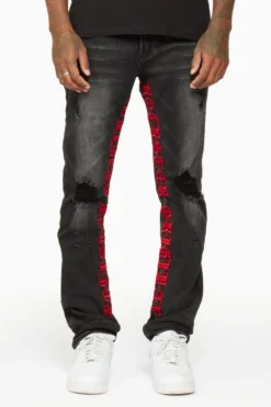 Menace Grey/Red Straight Fit Jean -The Fresh Brand Shop MENACEGREYJEAN scaled