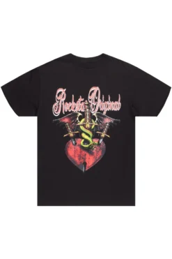 Maarz Black Graphic T-Shirt