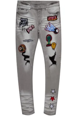 Mavi Grey Patchwork Jean