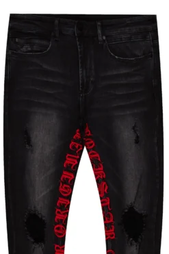 Menace Grey/Red Straight Fit Jean -The Fresh Brand Shop Menace2 Grey Red Straight Fit Jean scaled