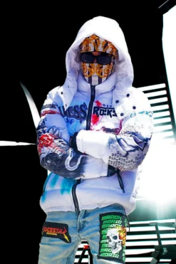 White Nash Graphic Print Puffer Jacket -The Fresh Brand Shop Nash 1 1 scaled