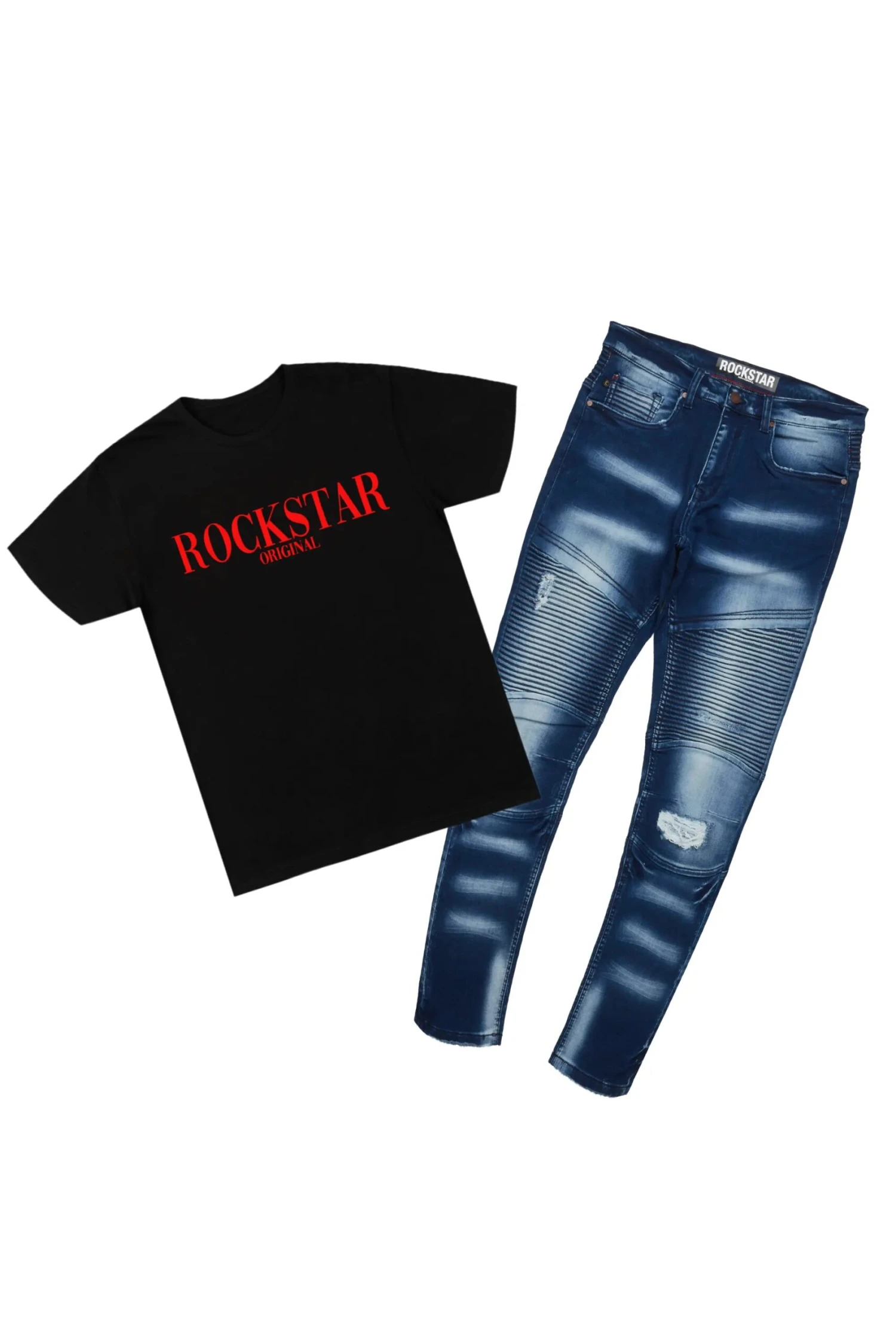 Nathaniel Black/Blue T-Shirt/Jean Bundle Set 1 Nathaniel Black/Blue T-Shirt/Jean Bundle Set