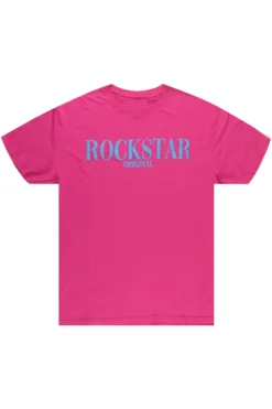 OCTAVIO PRINTED T-SHIRT-ORCHID/BLUE