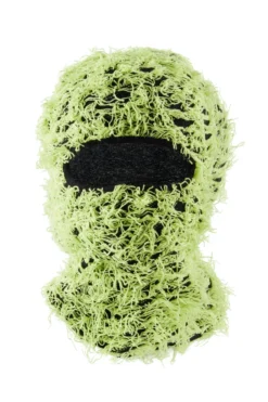Otto Lime Green Fuzzy Ski Mask