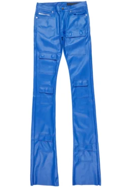 Petrus Royal Faux Leather Super Stacked Flare Jean -The Fresh Brand Shop PetrusRoyalFauxLeatherSuperStackedFlareJean1