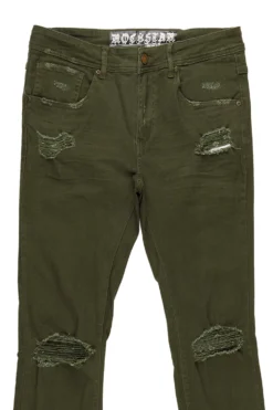 Rebel Olive Stacked Flare Jean -The Fresh Brand Shop Rebel Olive Flare Jean2 scaled