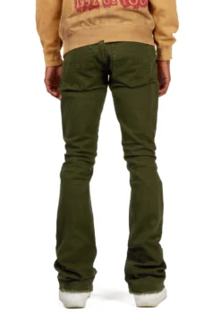Rebel Olive Stacked Flare Jean -The Fresh Brand Shop Rebel4 Olive Flare Jean MODEL scaled