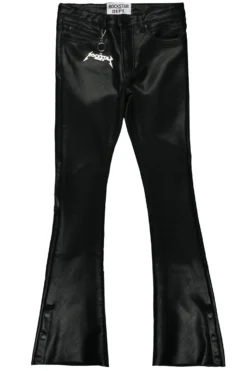 Ennis Black PU Stacked Flare Jean 9 Ennis Black PU Stacked Flare Jean -The Fresh Brand Shop Rockstar Original Ennis Black PU Stacked Flare Jean AMAZON scaled