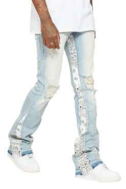Wiz Blue Stacked Flare Jean -The Fresh Brand Shop Rockstar Original Wiz Blue Stacked Flare Jean Set AMAZON scaled