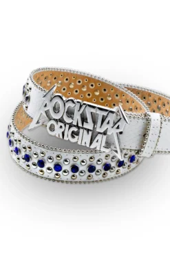 SILAS ROCKSTAR LOGO BELT-WHITE