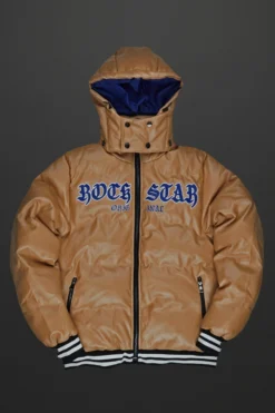 SIR LEATHERETTE PUFFER JACKET-BEIGE -The Fresh Brand Shop SIR3 LEATHERETTE PUFFER JACKET BEIGE scaled