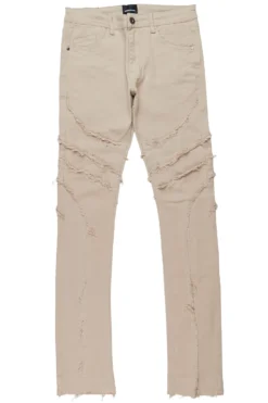 Sagan Tan Stacked Flare Jean -The Fresh Brand Shop Sagan Tan Stacked Flare Jean1 scaled