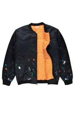 Scott Black Bomber Jacket -The Fresh Brand Shop Scott Black Bomber Jacket2 scaled